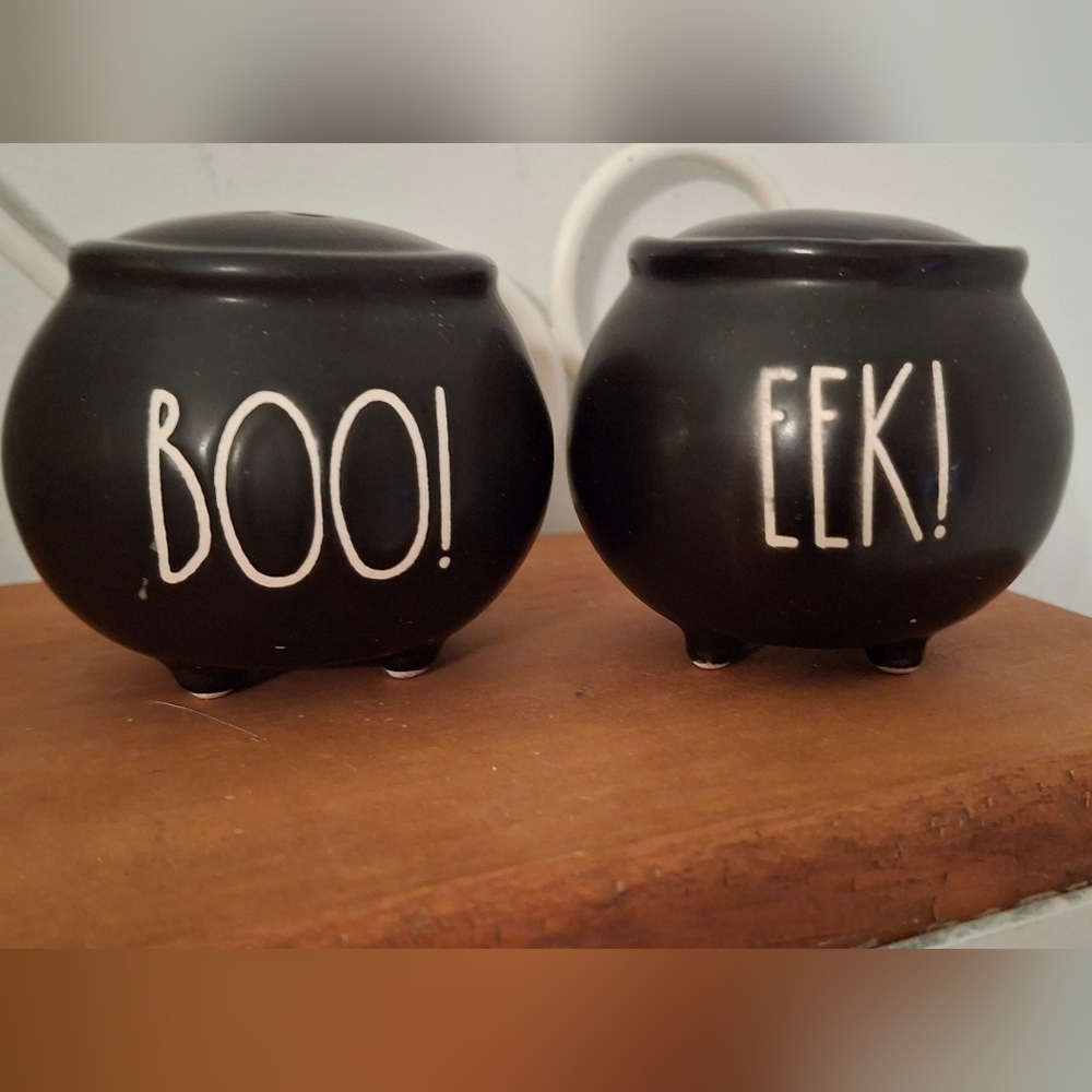 Rae Dunn Halloween BOO/EEK Salt And Pepper Shakers